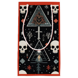 Gift Bag - Träd & Skull (Orange/röd)