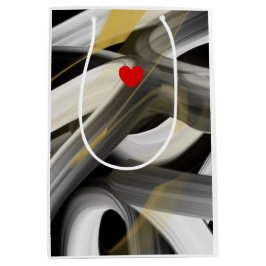 Gift Bag Trend Abstrakt Art Black White Guld