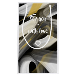 Gift Bag Trend Abstrakt Art Black White Guld