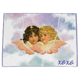 GIFT BAG TWIN ANGELS IN PASTELS 