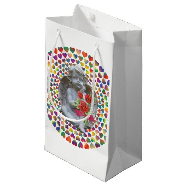 Gift Bag Valentines ängel (Framsidan Vinklad)