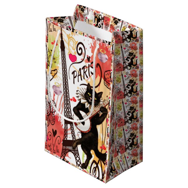 Gift Bag Valentine's Paris Frankrike (Framsidan Vinklad)