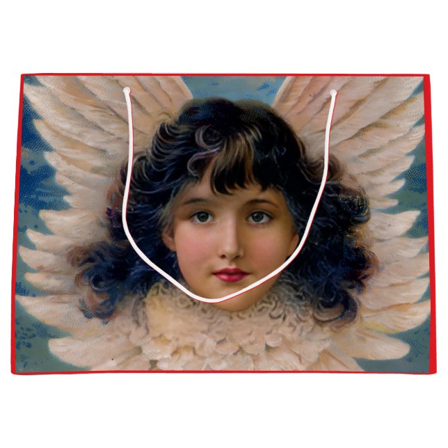 GIFT BAG VINTAGE ÄNGLAR I  OCH BLÅ (Framsidan)