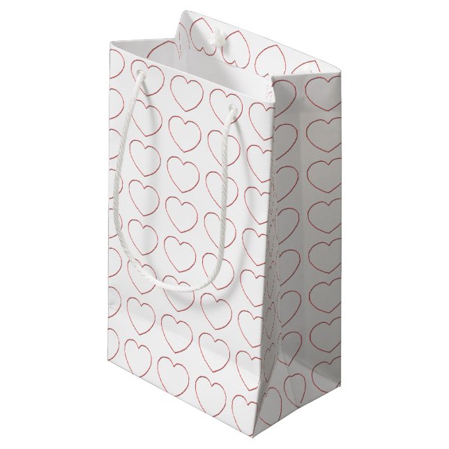 Gift Bag - Wire Ram Hearts (Framsidan Vinklad)
