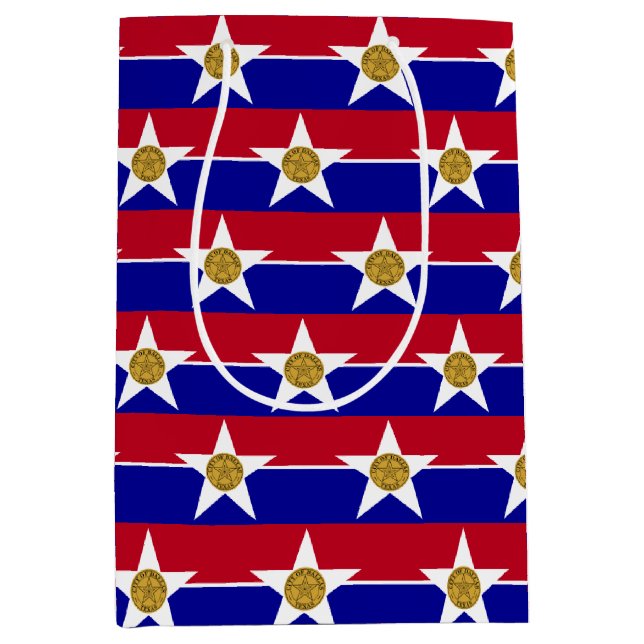 Gift Bag with flag of Dallas City, Texas, USA (Framsidan)