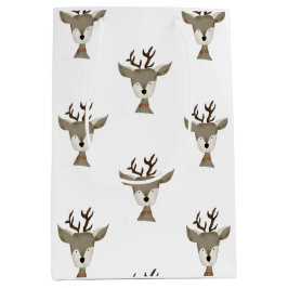 Gift Bags | Vattenfärg | Antique Reindeer Mönster