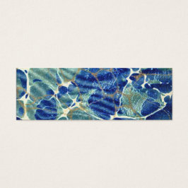 Gift Bok Blue Batik Marble Bookmark Litet Visitkort