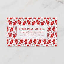 Gift Boutique Red Mittens Ski eller julbyn