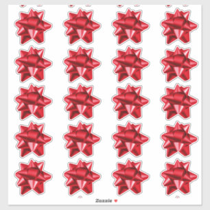 Gift Bow Stickers 20 per lakan Röd Klistermärken