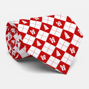 Gift Boxes och Julgranar Mönster Slips