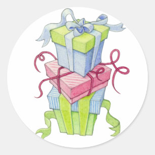 Gift Boxes Sticker Runt Klistermärke