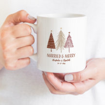 Gift Bröllop Första Julen Träd Semester Herr Fru