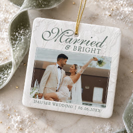 Gift Bröllop Nygifta Första Julen Bröllop Julgransprydnad Keramik
