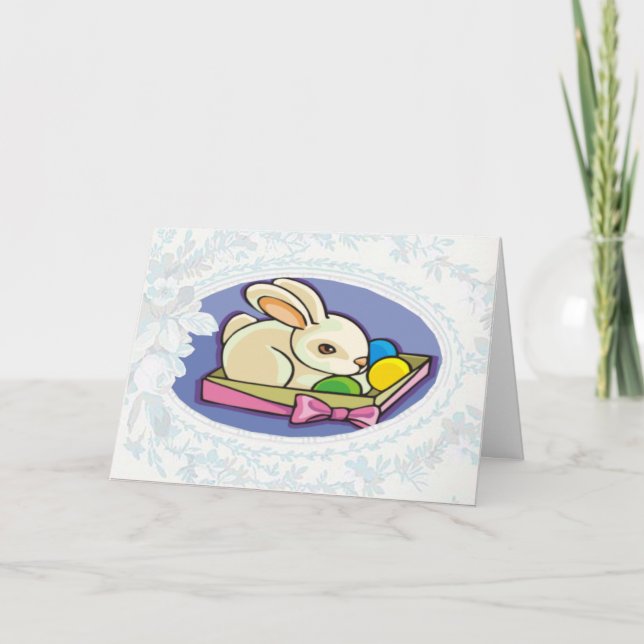 Gift Bunny Påsk-kort Helgkort (Framsida)