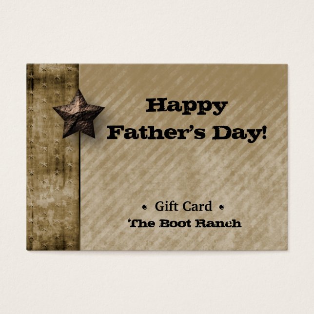 Gift Card Beige Denim Texas Star Visitkort (Framsidan)