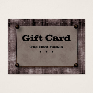 Gift Card Brown Denim Texas Star Visitkort