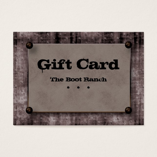Gift Card Brown Denim Texas Star Visitkort (Framsidan)