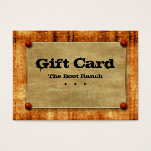 Gift Card Rust Denim Texas Star Visitkort