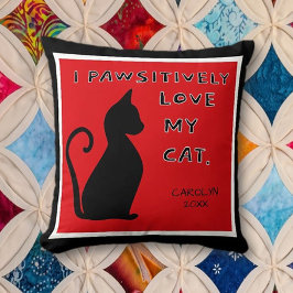 Gift!Cat Lover's söta anpassade Dekorativ kudde