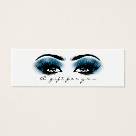 Gift Certificate Blue Marine White Lash Makeup Litet Visitkort