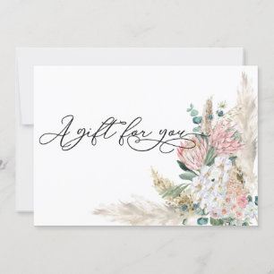 Gift Certificate Boho Pampas Grass Blommigt Bouque