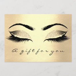 "Gift Certificate Champaign Guld Lash Beauty Makeu