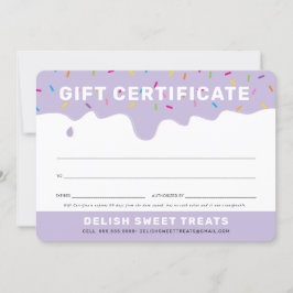GIFT CERTIFICATE Frosting färg sprinkles lilac