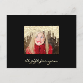 "Gift Certificate Golden Drifts Helgdagars Red Mak Vykort