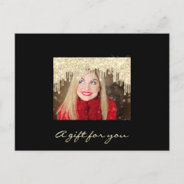 "Gift Certificate Golden Drifts Helgdagars Red Mak Vykort