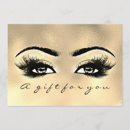 Gift Certificate Guld Glass Lash Beauty Makeup