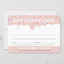 GIFT CERTIFICATE gullfrosting sprinkles 