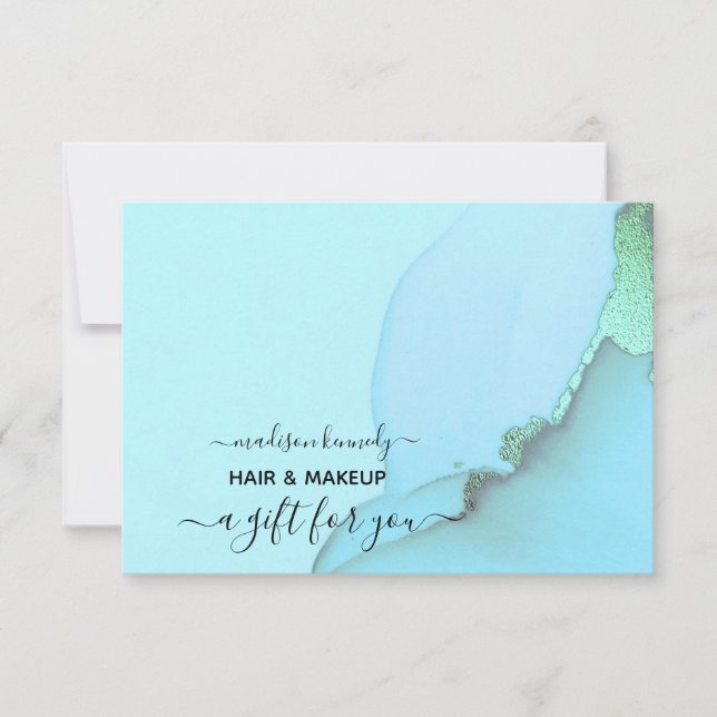 Gift Certificate Hair and Makeup Fab Abstrakt Bläc (Framsida)