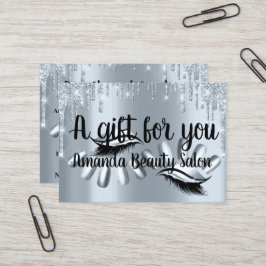 Gift Certificate Hair Spa Nagel Luxury Blue Drives Visitkort