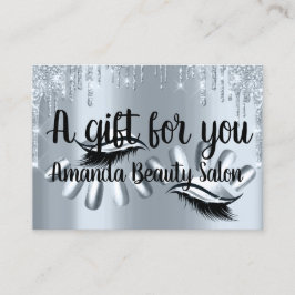 Gift Certificate Hair Spa Nagel Luxury Blue Drives Visitkort