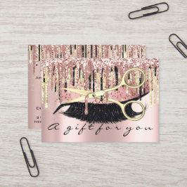 Gift Certificate Hairdresser Makeup Lash Guld Ro Visitkort