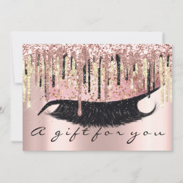 Gift Certificate Hairdresser Makeup Lash Guld VIP Inbjudningar