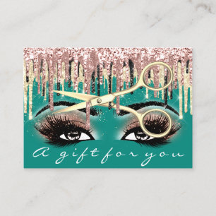 Gift Certificate Hairdresser Ro Mint Makeup Visitkort