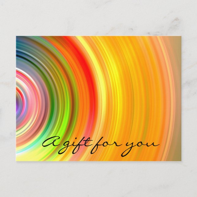 Gift Certificate Holograph Rainbow Beauty Studio Vykort (Framsida)