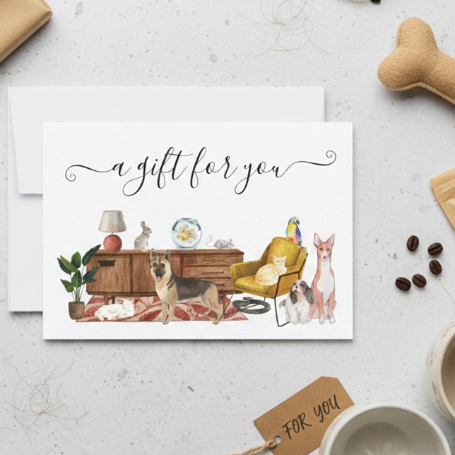 Gift Certificate Hund Cat Pet Sitta Walking (Skapare uppladdad)