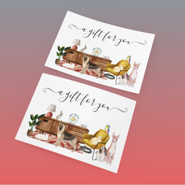 Gift Certificate Hund Cat Pet Sitta Walking (Skapare uppladdad)