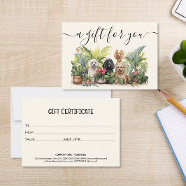 Gift Certificate Hund Grooming Pet Sitta Vet