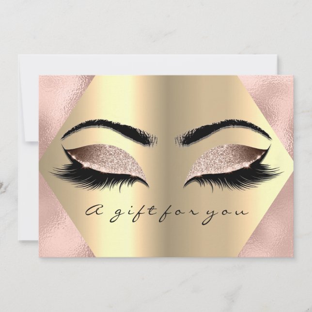 Gift Certificate Lash Rosa Metallic Beauty Makeup (Framsida)