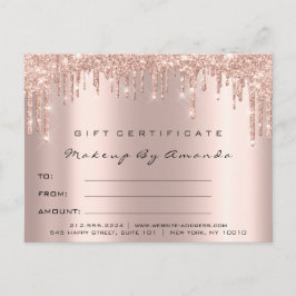 Gift Certificate Lashes Eyes Makeup Artist Brows Vykort