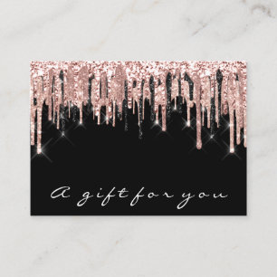 Gift Certificate Makeup Eyelash Hair Nagel Black Visitkort