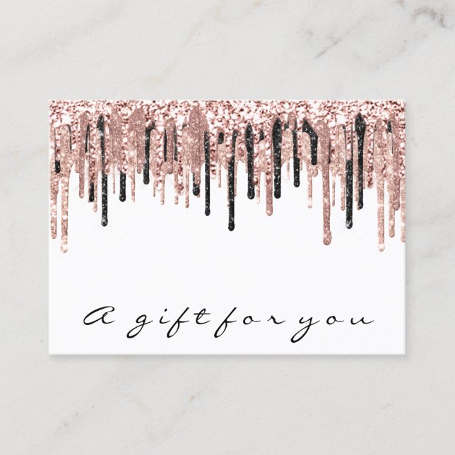 Gift Certificate Makeup Eyelash Hair Nagel White Visitkort (Framsida)