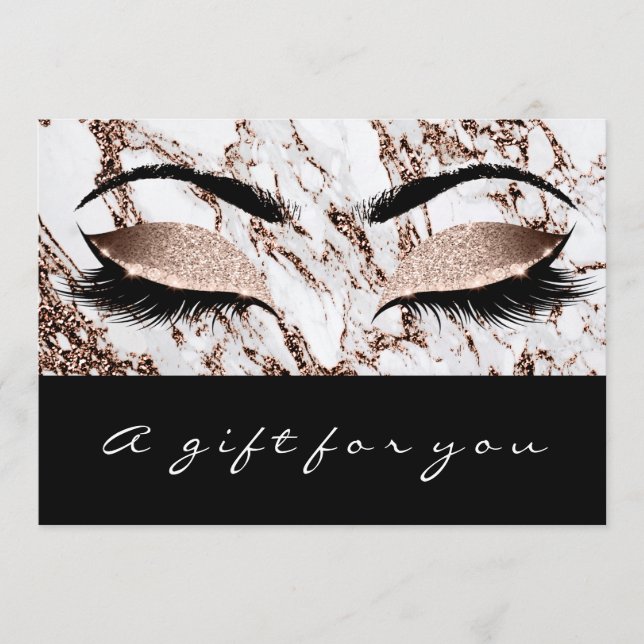 Gift Certificate Marble Copper Lash Studi Makeup (Framsida)