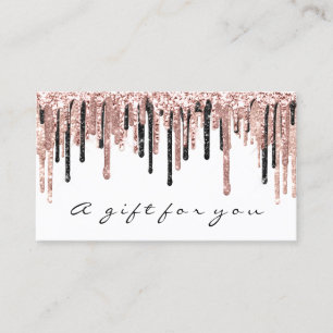 Gift Certificate Nagel Makeup Eyelash Ro White Visitkort