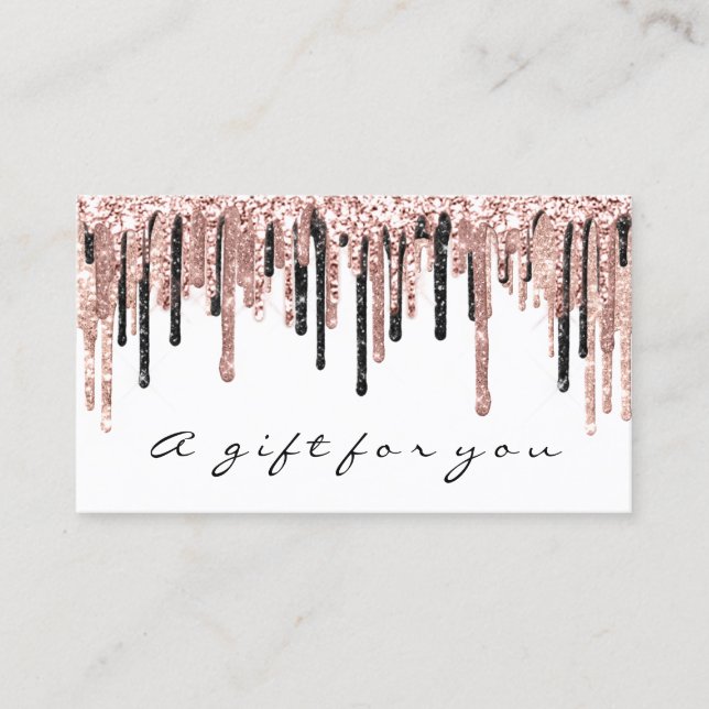 Gift Certificate Nagel Makeup Eyelash Ro White Visitkort (Framsida)