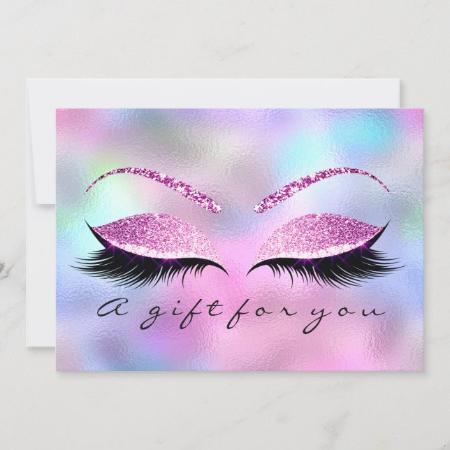 Gift Certificate Ombre Rosa Lash Beauty Makeup (Framsida)