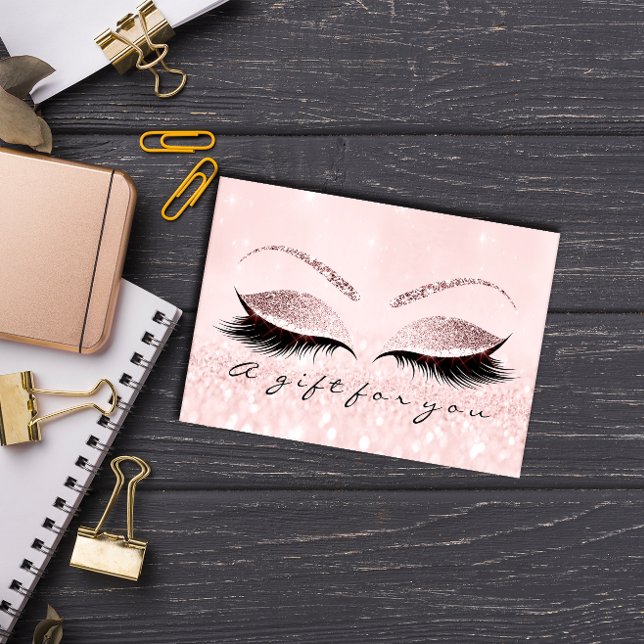 Gift Certificate Pastel Rosa Lash Beauty Makeup (Gift Certificate Pastel Pink Lashes Beauty Makeup)